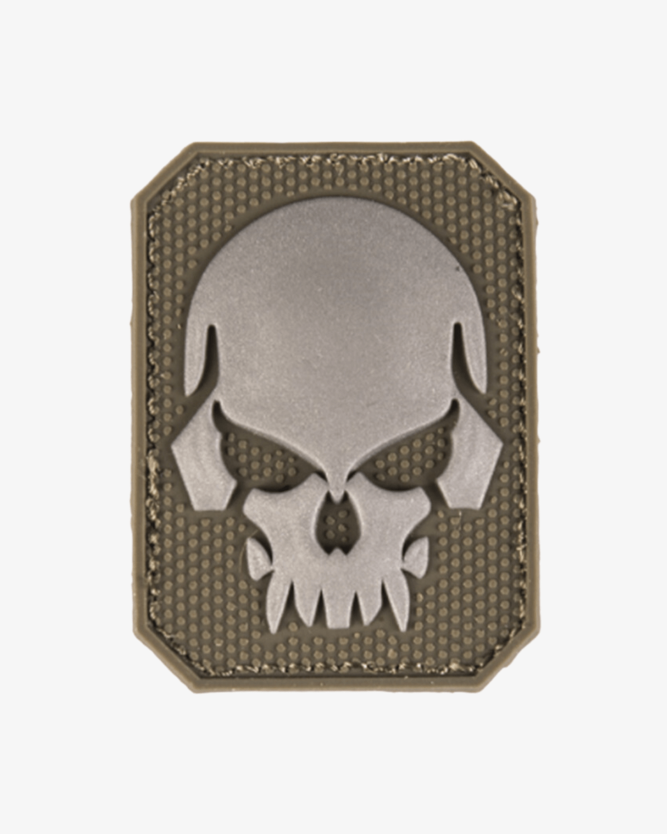 PATCH em PVC Green Skull | Olive - TugaSox Fitness Store