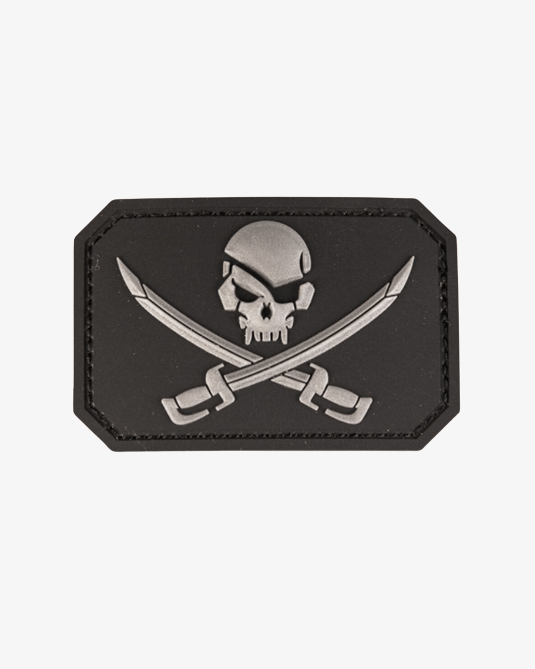 PATCH em PVC Pirate Skulls & Swords | Black - TugaSox Fitness Store