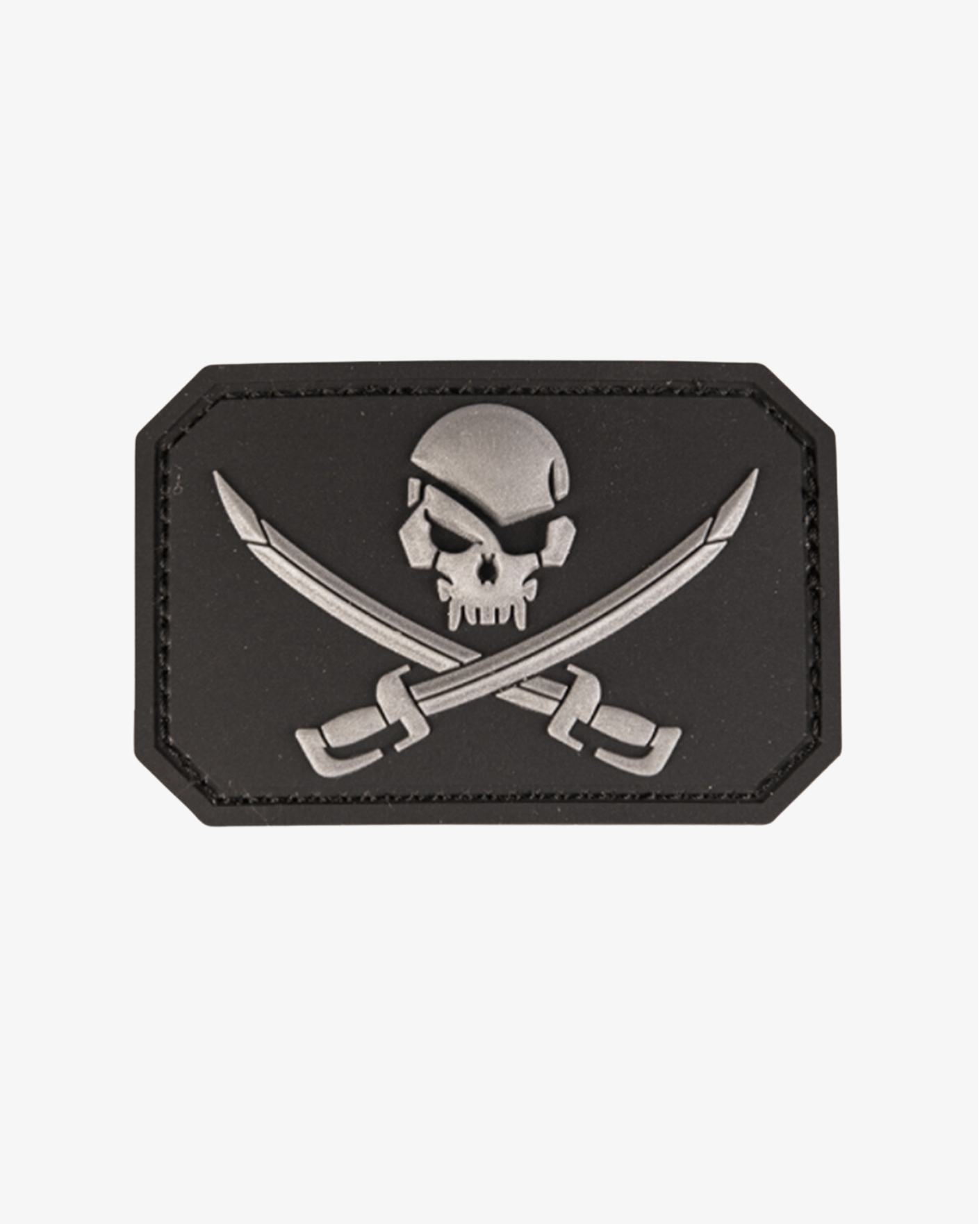 PATCH em PVC Pirate Skulls & Swords | Black - TugaSox Fitness Store
