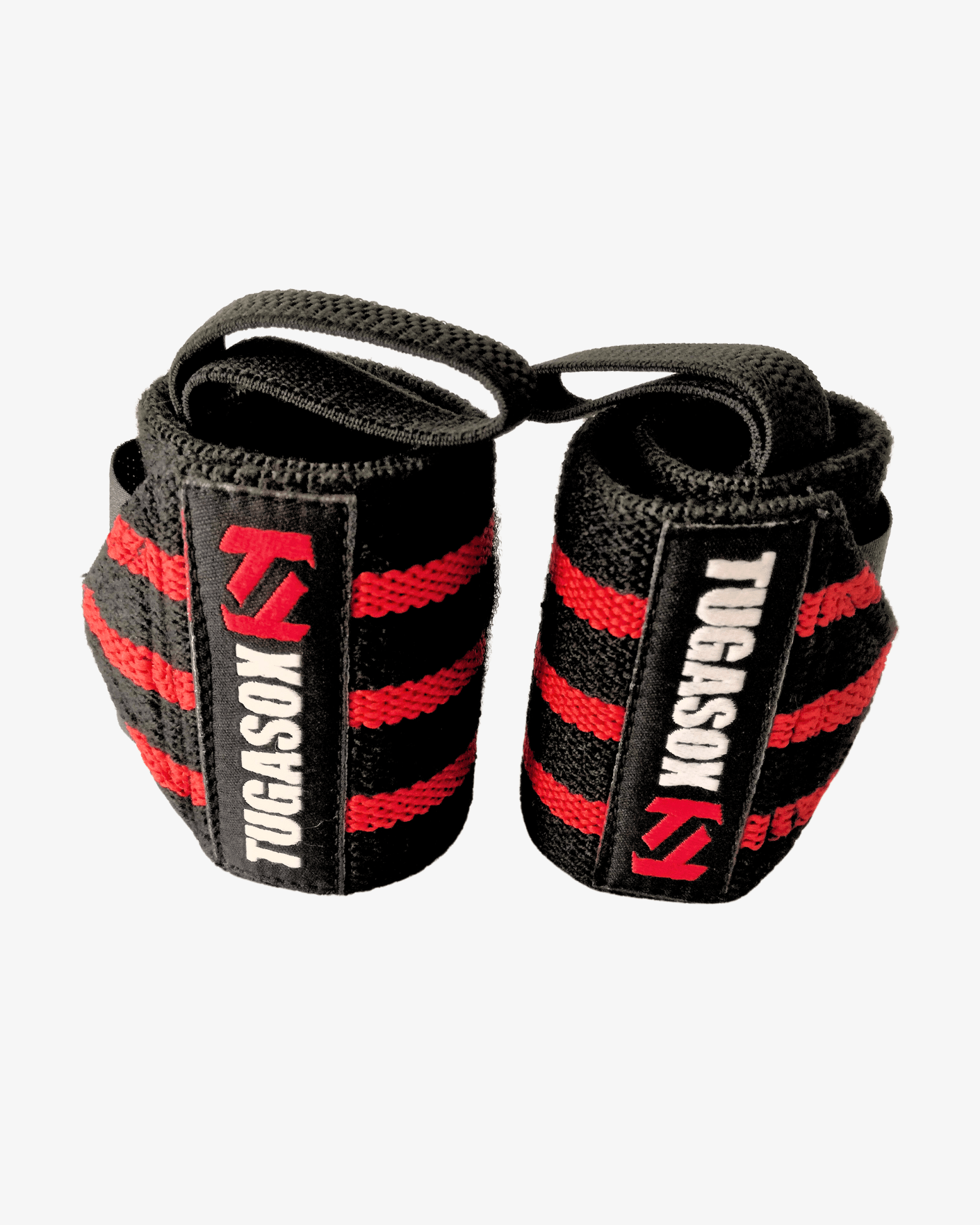 Punhos Elásticos - Black/Red - TugaSox Fitness Store