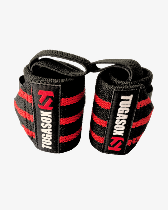 Punhos Elásticos - Black/Red - TugaSox Fitness Store