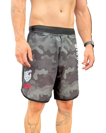 recon hybrid shorts military cam frente