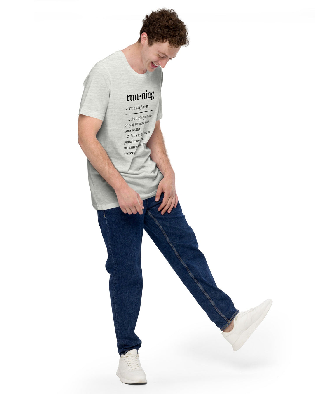 running definition tee frente  l grey