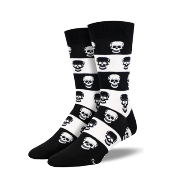 Skulls B&W - Men Crew socks