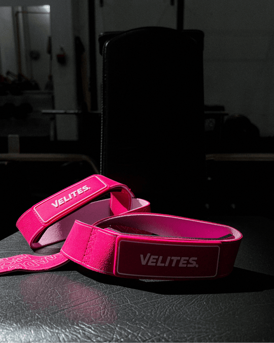 STRAPS de levantamento de peso Velites | Pink - TugaSox Fitness Store