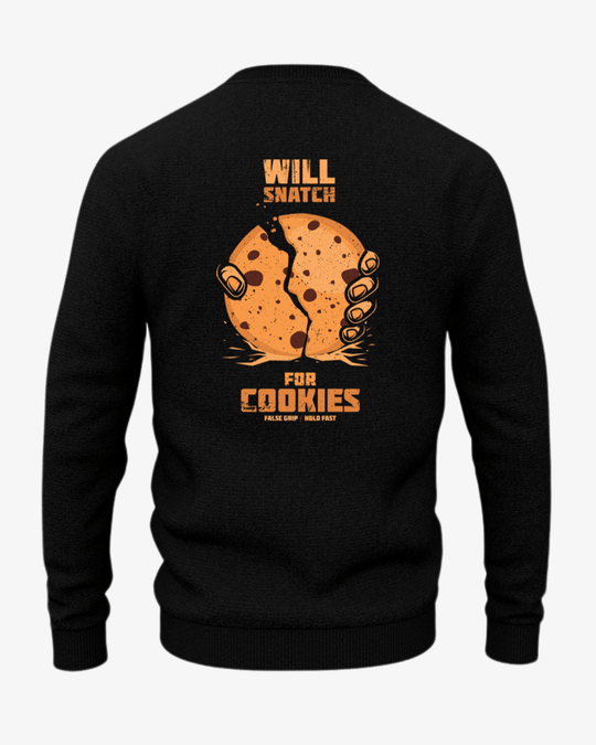 Sweatshirt SNATCH FOR COOKIES – Preto - TugaSox Fitness Store
