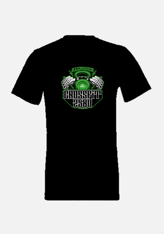 T - SHIRT CrossFit 2580 (Alenquer) Black / Grey - TugaSox Fitness Store