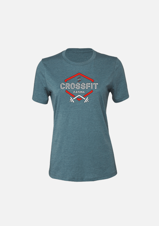 T - SHIRT CrossFit Fátima - Black / Grey / Teal - TugaSox Fitness Store