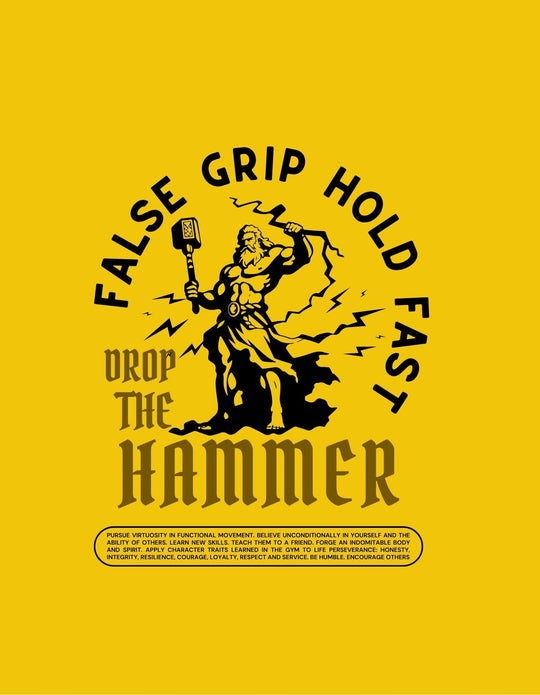 T-Shirt DROP THE HAMMER | Mustard - TugaSox Fitness Store