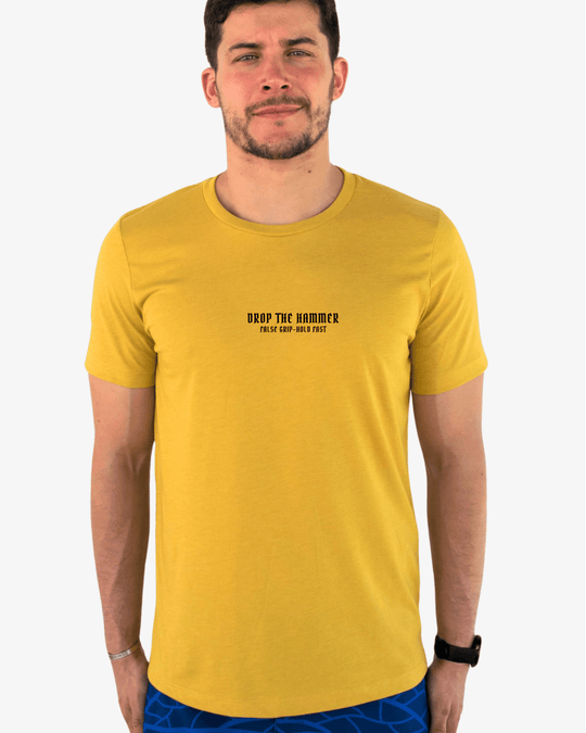 T-Shirt DROP THE HAMMER | Mustard - TugaSox Fitness Store