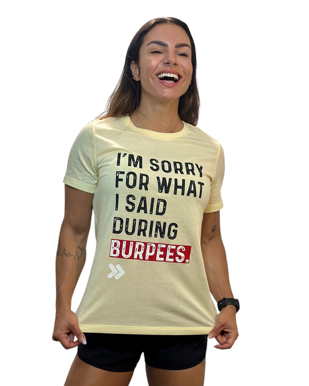 T-Shirt feminina BURPEES SUCK | Vanilla - TugaSox Fitness Store