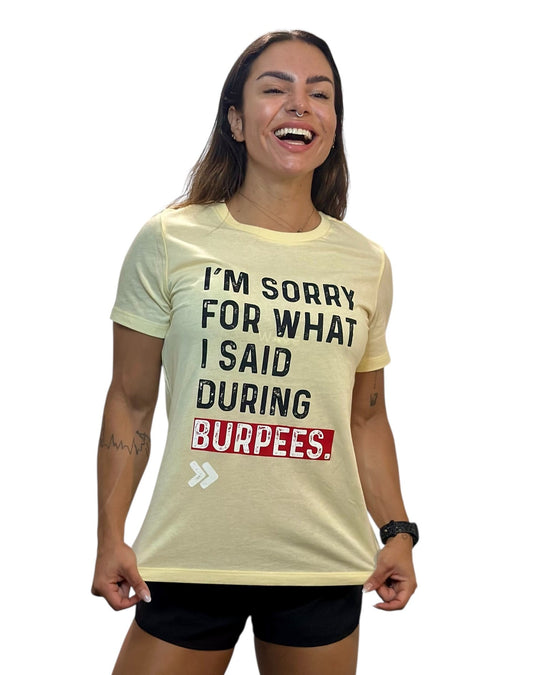 T-Shirt feminina BURPEES SUCK | Vanilla - TugaSox Fitness Store