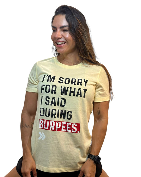 T-Shirt feminina BURPEES SUCK | Vanilla - TugaSox Fitness Store