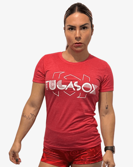 T-Shirt Feminina ELITE | Heather Red - TugaSox Fitness Store