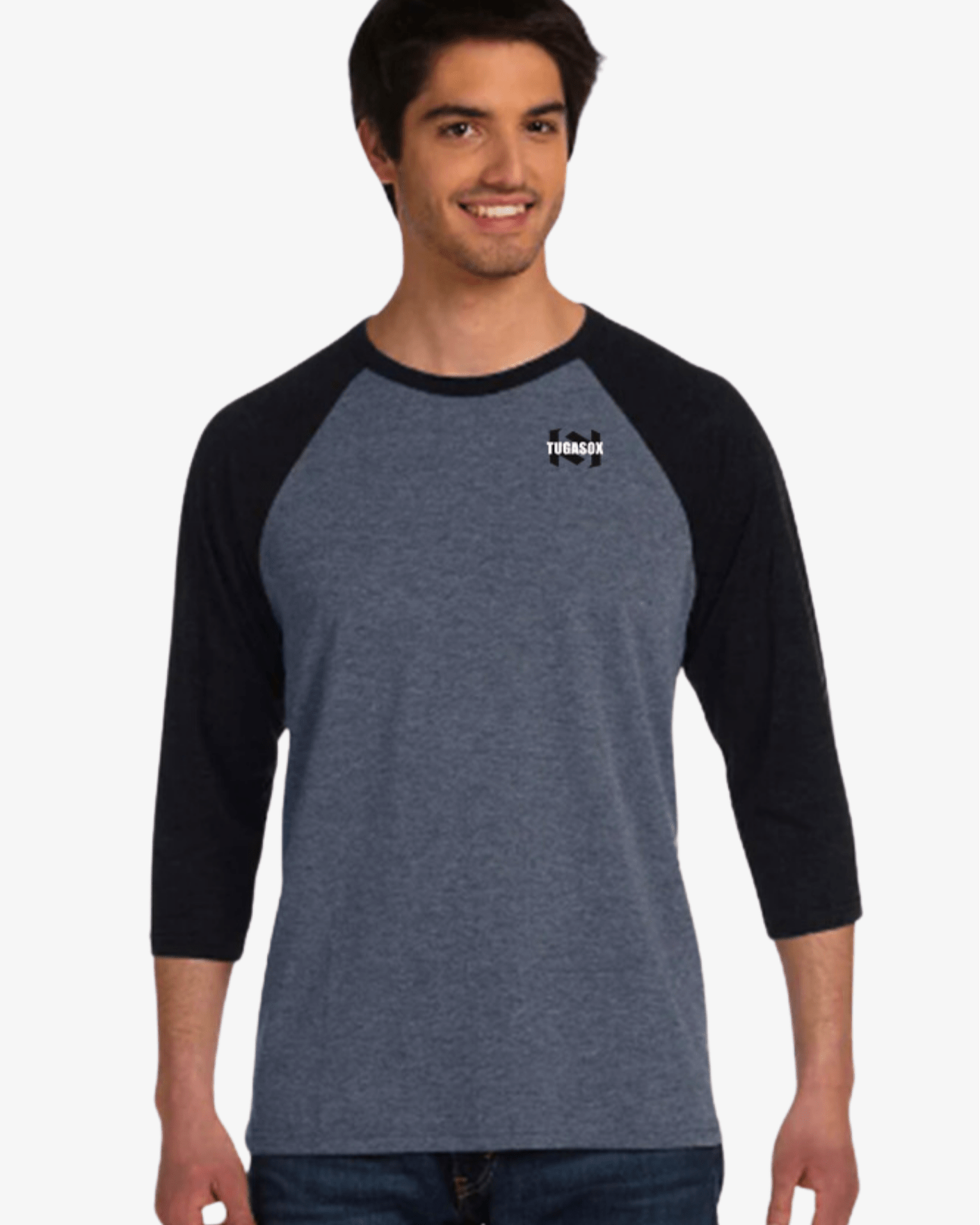 T-Shirt manga 3/4 MIDNIGHT GREY - TugaSox Fitness Store