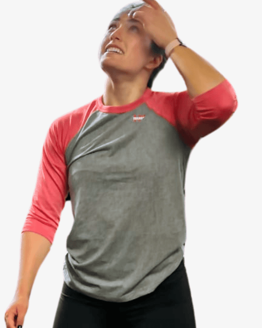 T-Shirt Manga 3/4 | Red/Grey - TugaSox Fitness Store