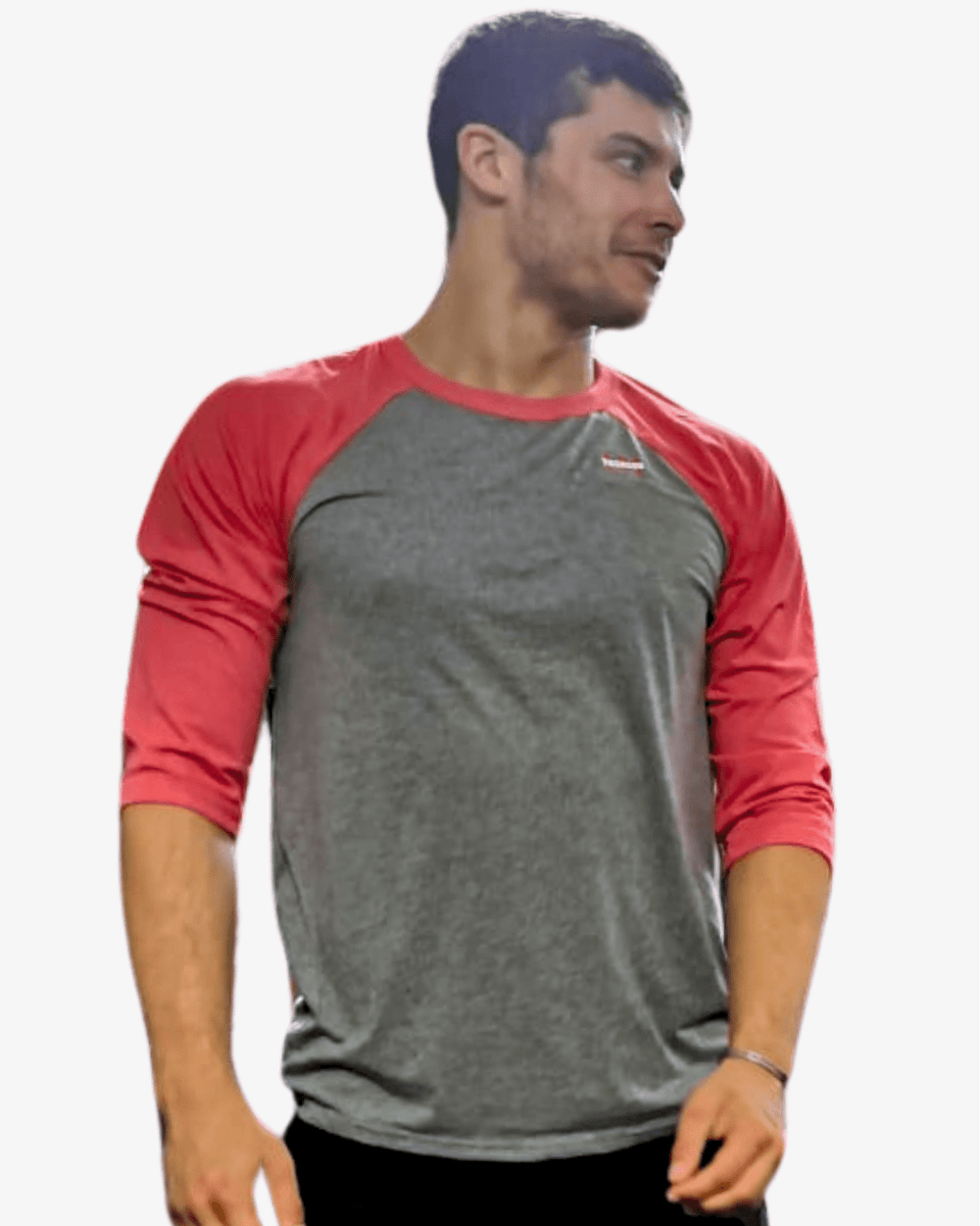 T-Shirt Manga 3/4 | Red/Grey - TugaSox Fitness Store