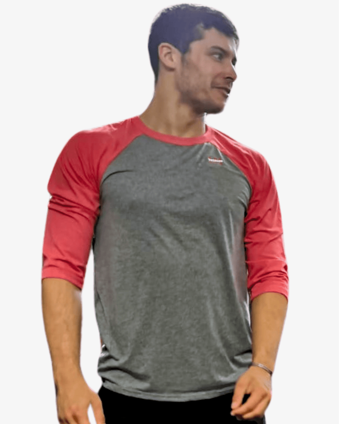 T-Shirt Manga 3/4 | Red/Grey - TugaSox Fitness Store