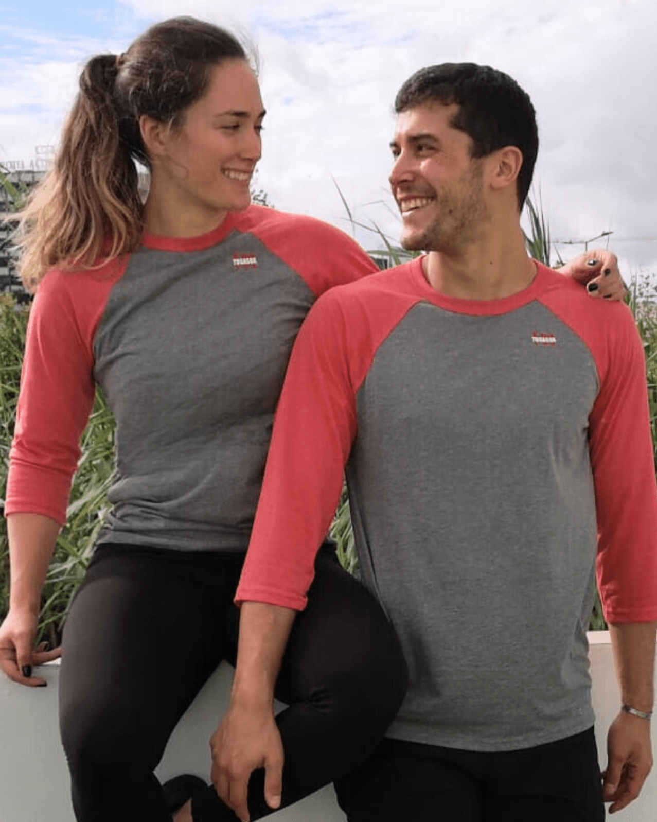 T-Shirt Manga 3/4 | Red/Grey - TugaSox Fitness Store