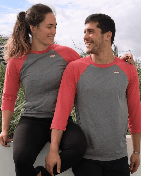 T-Shirt Manga 3/4 | Red/Grey - TugaSox Fitness Store