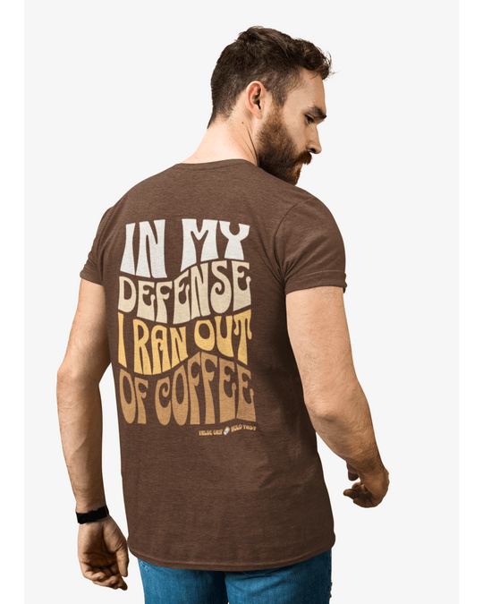 T-Shirt Ran Out of Coffee - Unissexo - TugaSox Fitness Store
