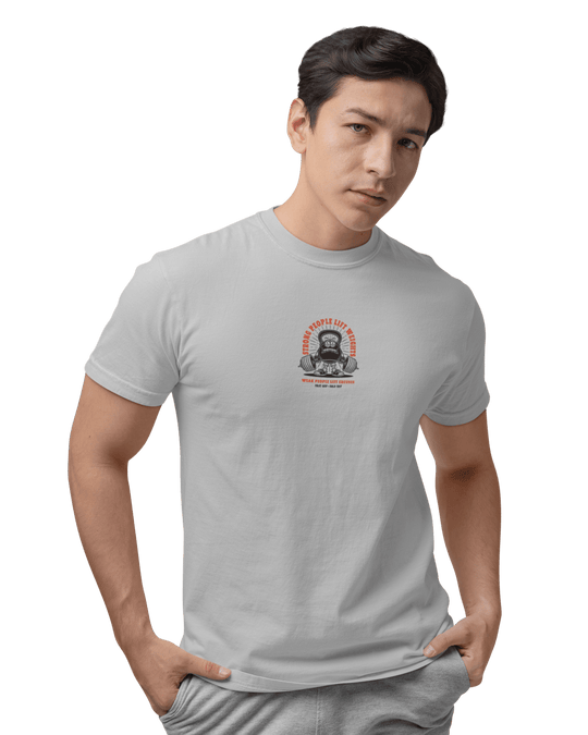 T-Shirt STRONG PEOPLE | Light grey - TugaSox Fitness Store