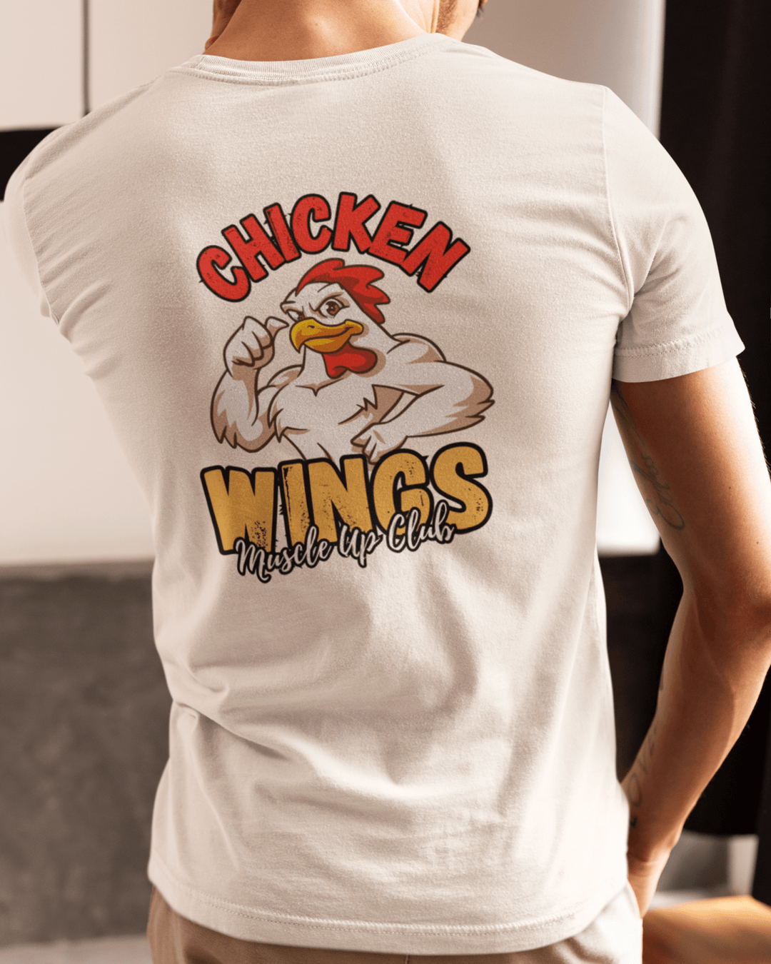 T-Shirt Unissexo CHICKEN WINGS - Muscle - Up Club - TugaSox Fitness Store