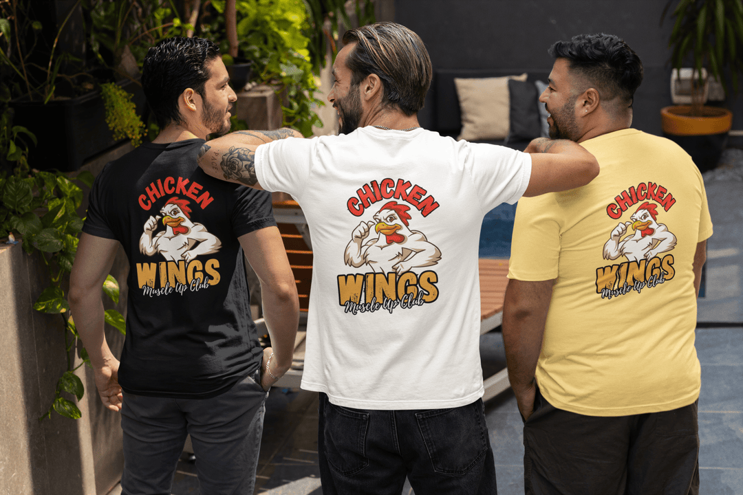 T-Shirt Unissexo CHICKEN WINGS - Muscle - Up Club - TugaSox Fitness Store