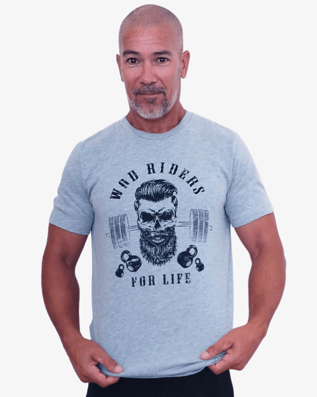 T-Shirt WOD RIDERS | Light Grey - TugaSox Fitness Store