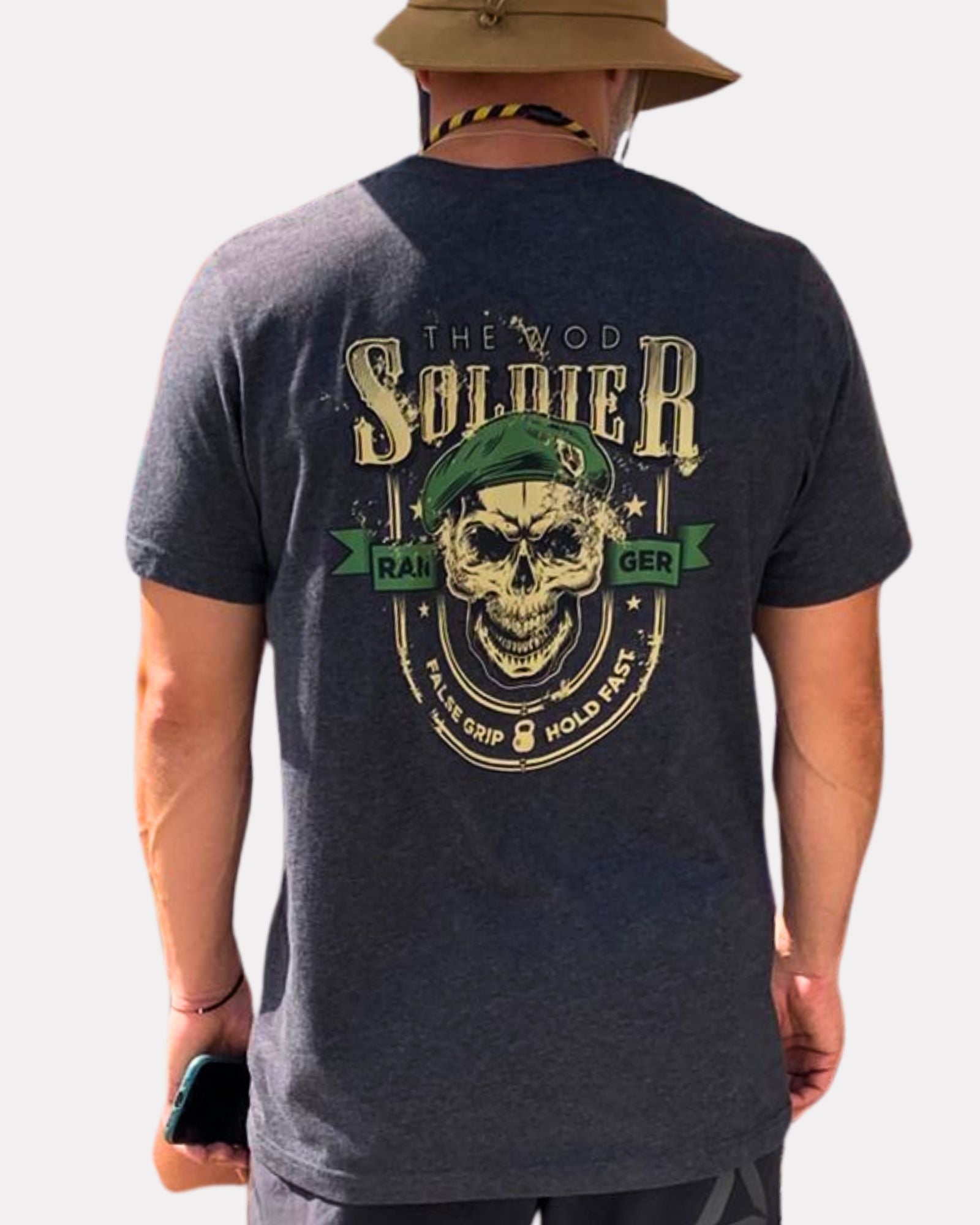 T-Shirt WOD SOLDIER | Grey - TugaSox Fitness Store