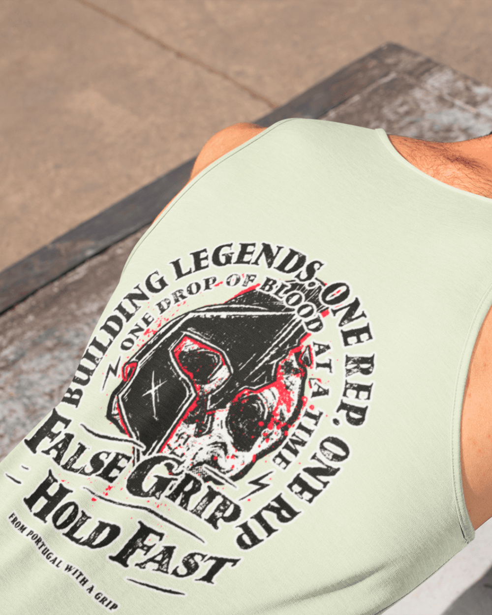 Tank BUILDING LEGENDS – Sand | False Grip x TugaSox - TugaSox Fitness Store