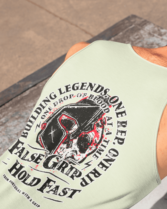 Tank BUILDING LEGENDS – Sand | False Grip x TugaSox - TugaSox Fitness Store