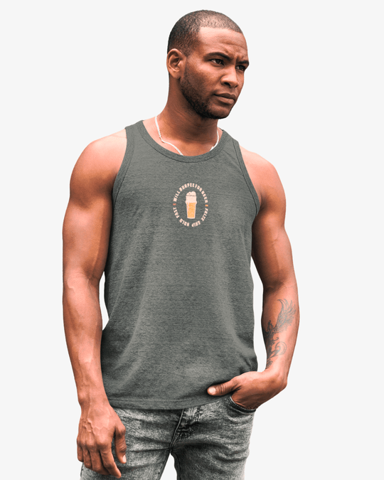 Tank WILL BURPEE FOR BEER – Olive | False Grip x TugaSox - TugaSox Fitness Store