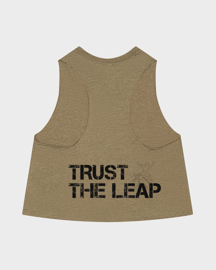 crop tank personalizado the leap costas olive