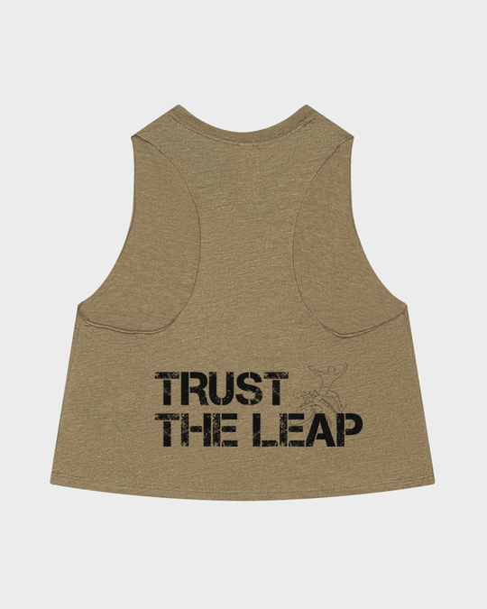 crop tank personalizado the leap costas olive