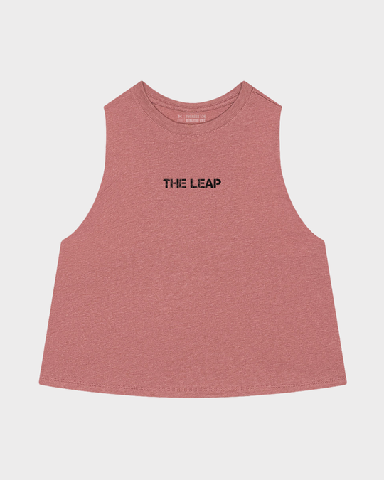 Crop tank personalizado the leap frente rose