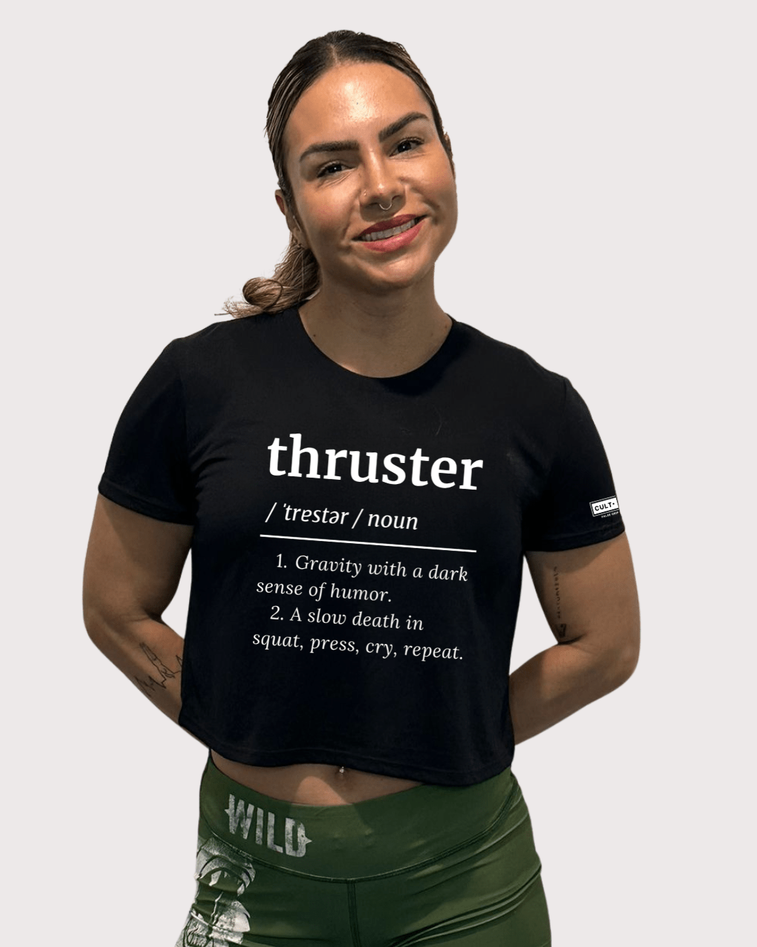Thruster Definition Crop T-shirt | Cult - ionary Collection - TugaSox Fitness Store