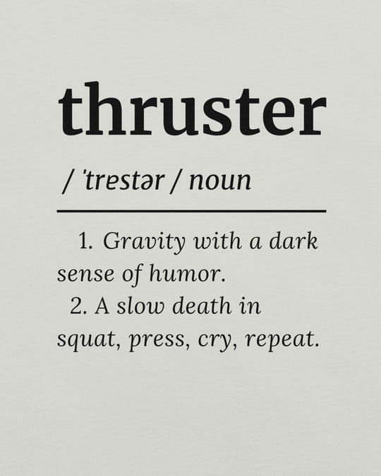 thruster definition unisex tee light design