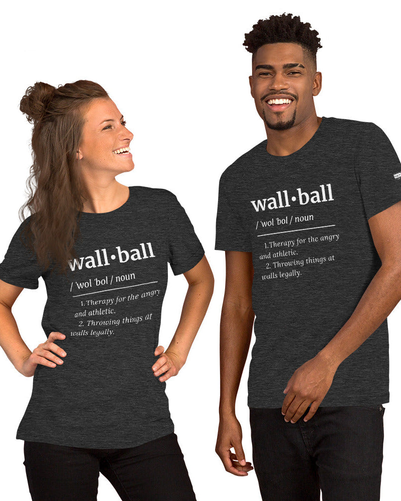 wall ball definition tee grey couple