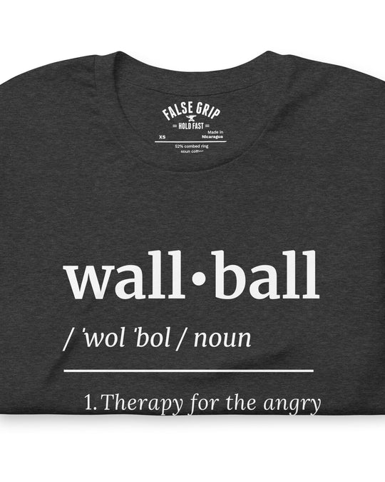 wall ball definition tee grey design front