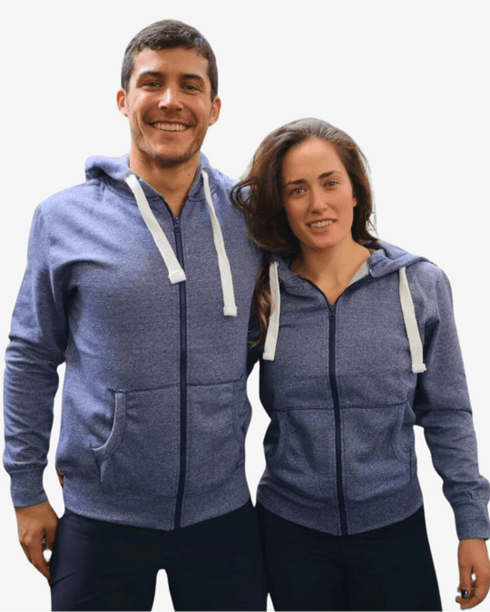 ZIP HOODIE Air Force Blue - unissexo - TugaSox Fitness Store