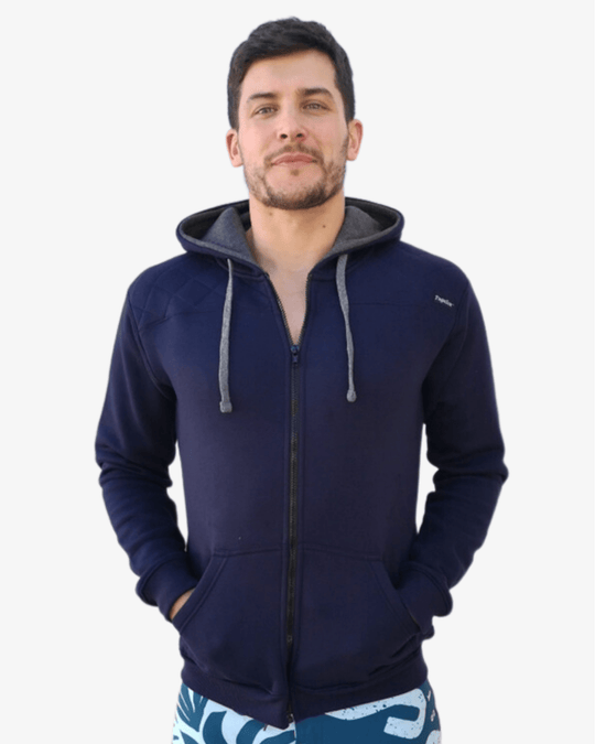 Zip Hoodie ROYAL NAVY – Unissexo | TugaSox - TugaSox Fitness Store