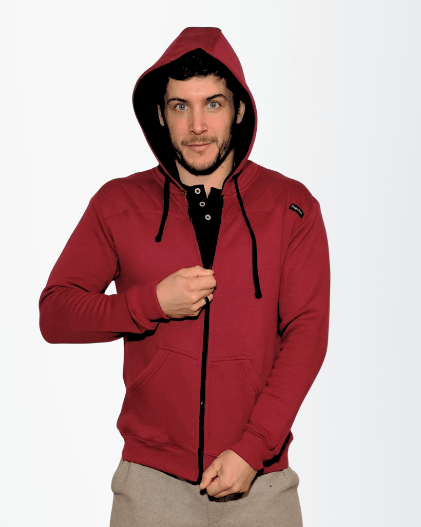 Zip Hoodie Unissexo RED RUSH | TugaSox - TugaSox Fitness Store