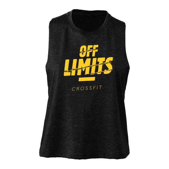 Racerback Crop Tank - Off Limits CrossFit | Ladies Crop Tanks - Off Limits CrossFit