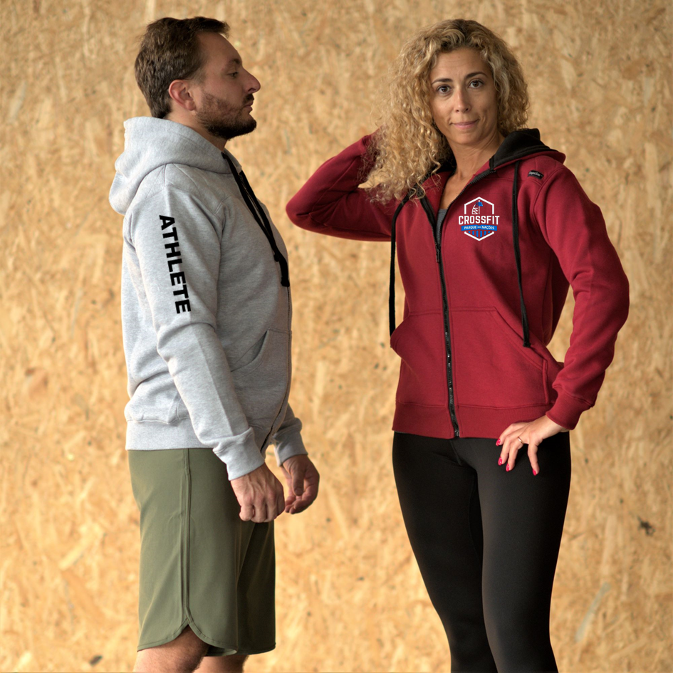 Casacos Unisexo - D. Red CrossFit Parque das Nações | Unisex Full zipper hoodies - CrossFit PDN