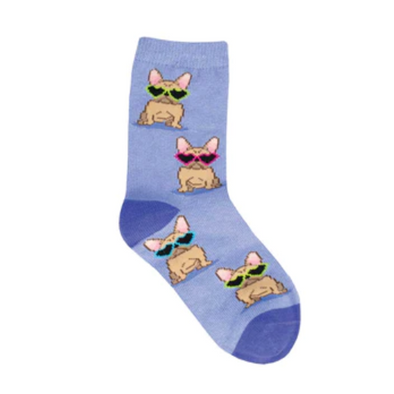 Frenchie Fashion - kids crew socks (2-4 anos)