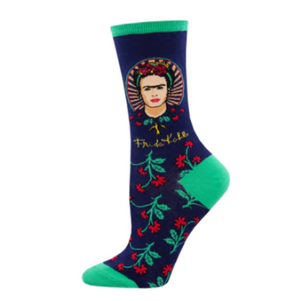 Frida Flower- Ladies Crew socks