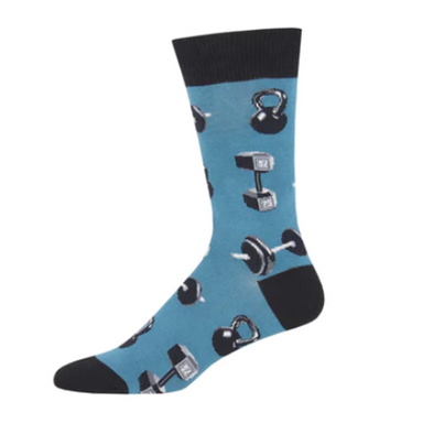 Do you Even Lift Bro? (blue)- Men's crew socks
