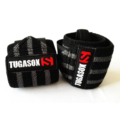 Punhos Elásticos - Black/Grey  | Velcro Wraps - Black/Grey