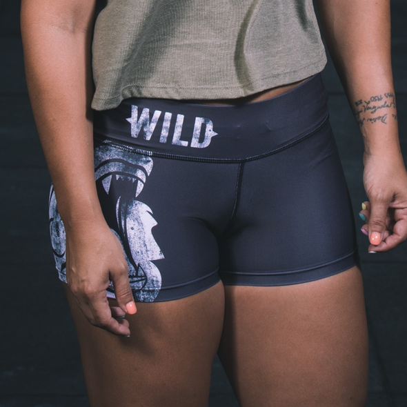Three Wise Girls - Squat and Lift Black Shorts